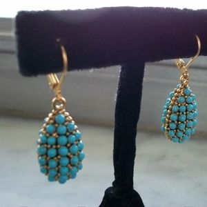 Joan Rivers egg turquoise earrings